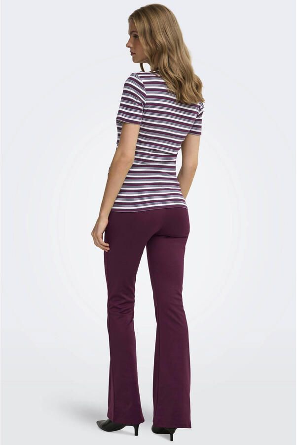 ONLY MATERNITY zwangerschaps flared broek donkerrood Dames Polyester maat XXL-32 - Foto 2