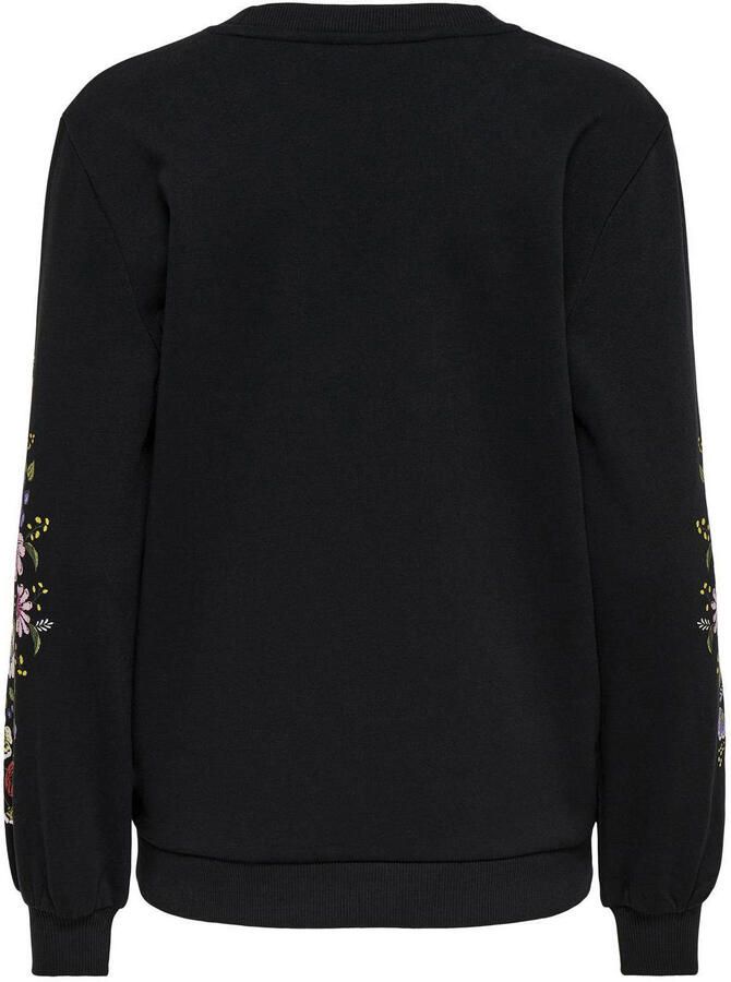ONLY MATERNITY zwangerschaps gebloemde sweater zwart - Foto 2