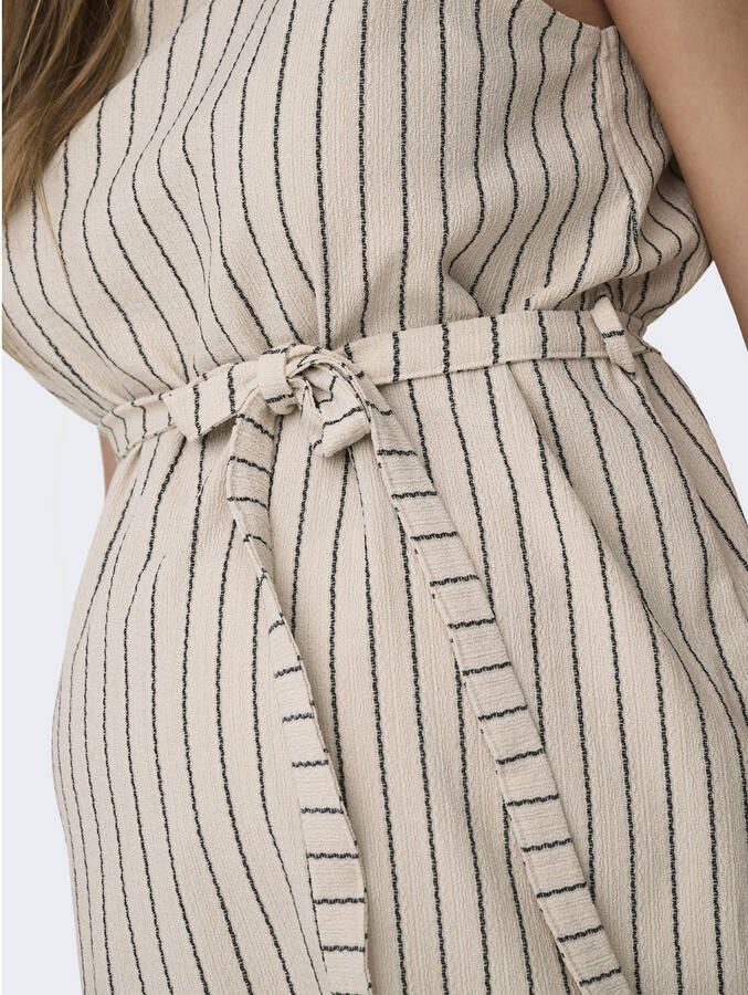 ONLY MATERNITY zwangerschaps gestreepte mouwloze top ecru - Foto 2