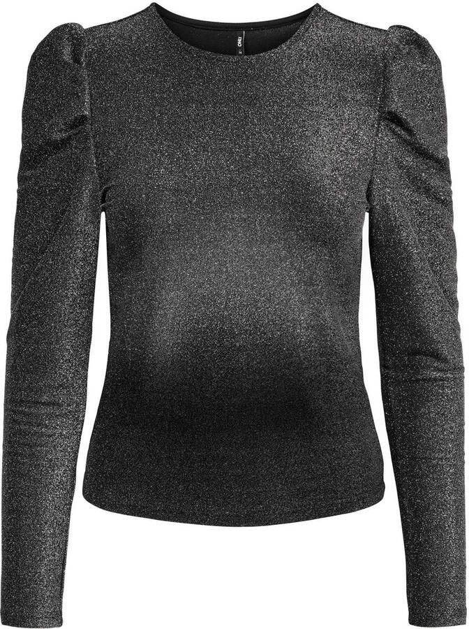 ONLY MATERNITY zwangerschaps glitter top zilver