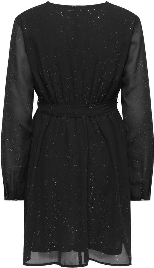 ONLY MATERNITY zwangerschaps glitterjurk met glitter zwart - Foto 2