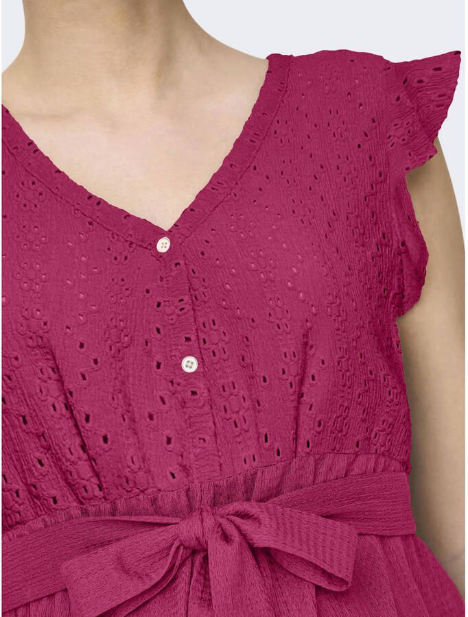 ONLY MATERNITY zwangerschaps jumpsuit broderie fuchsia - Foto 2