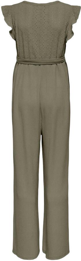 ONLY MATERNITY zwangerschaps jumpsuit broderie olijfgroen - Foto 3