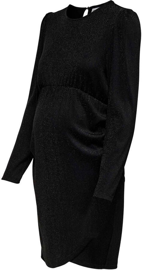 ONLY MATERNITY zwangerschaps little black dress glitter zwart