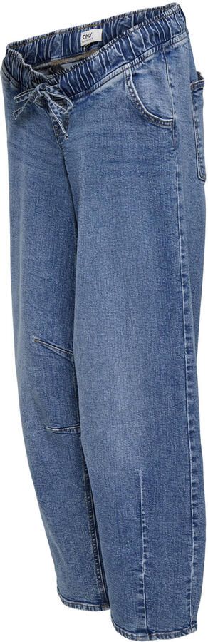 ONLY MATERNITY zwangerschaps low waist barrel jeans mediumblauw