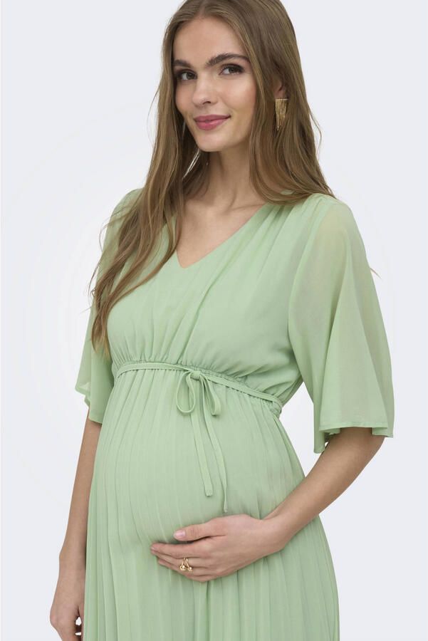 ONLY MATERNITY zwangerschaps maxi jurk lichtgroen