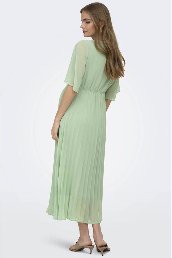 ONLY MATERNITY zwangerschaps maxi jurk lichtgroen - Foto 2