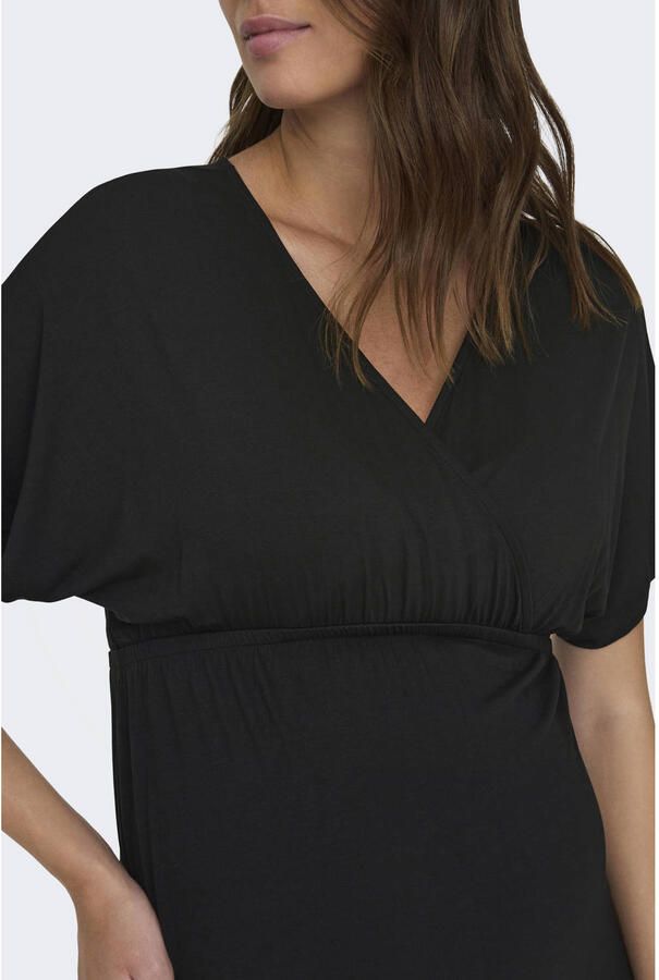 ONLY MATERNITY zwangerschaps midi jurk zwart