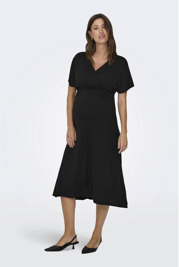 ONLY MATERNITY zwangerschaps midi jurk zwart - Foto 2