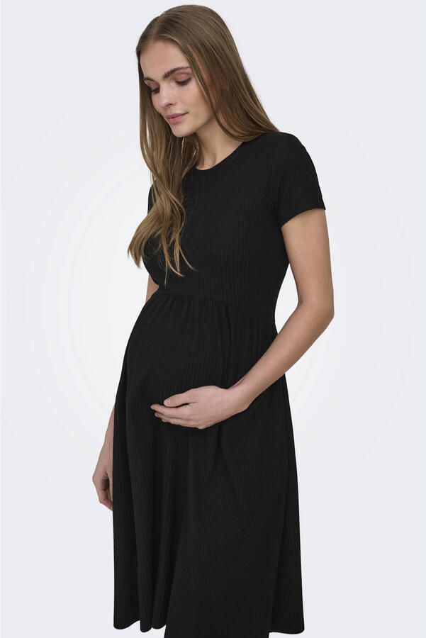 ONLY MATERNITY zwangerschaps midi jurk zwart