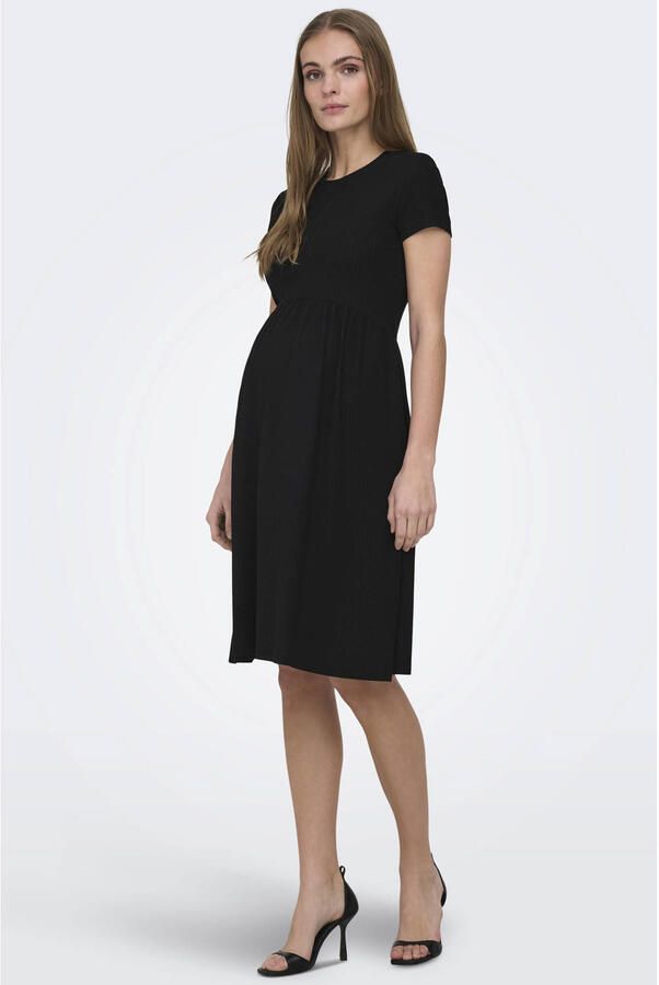ONLY MATERNITY zwangerschaps midi jurk zwart - Foto 2