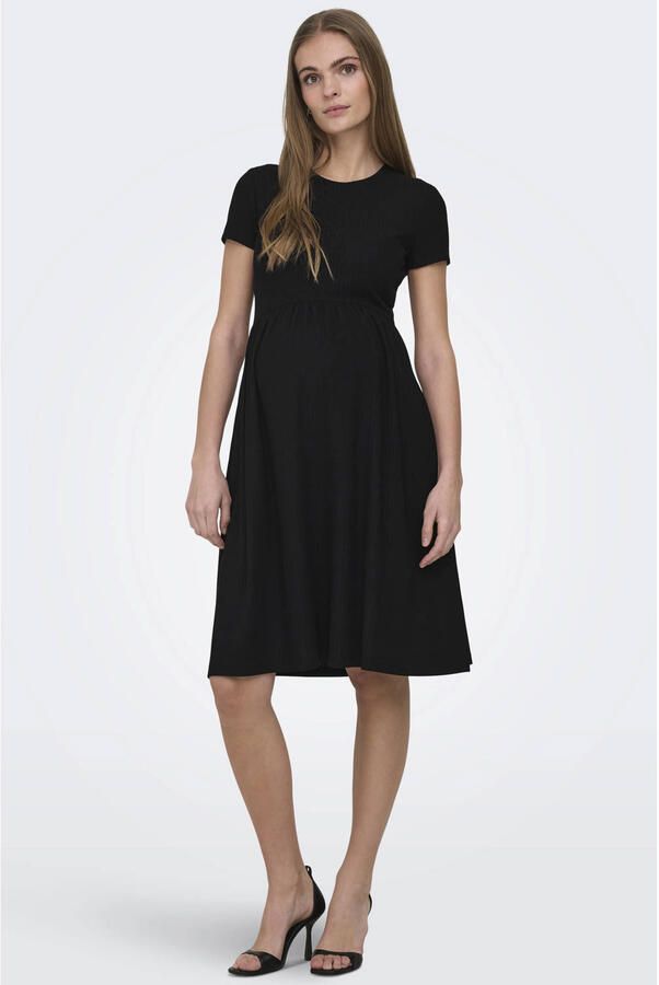 ONLY MATERNITY zwangerschaps midi jurk zwart - Foto 3