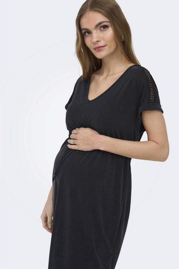 ONLY MATERNITY zwangerschaps midi jurk zwart