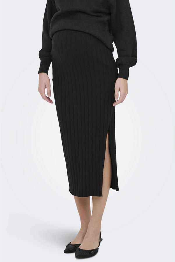 ONLY MATERNITY zwangerschaps midi rok zwart