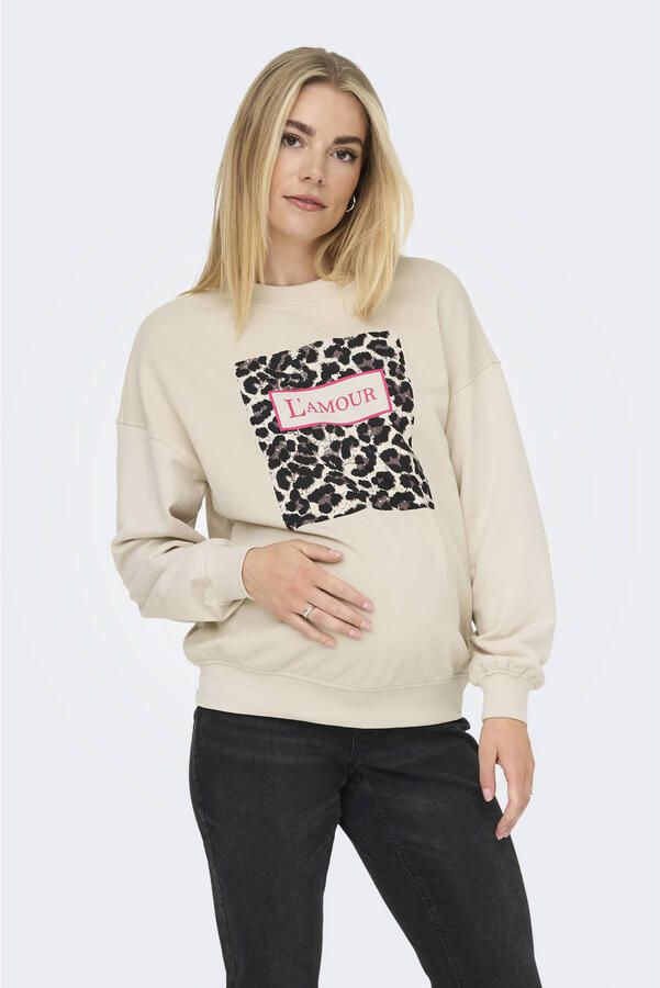 ONLY MATERNITY zwangerschaps sweater beige - Foto 5