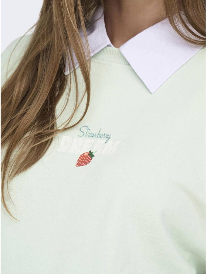 ONLY MATERNITY zwangerschaps sweater met backprint groen - Foto 2
