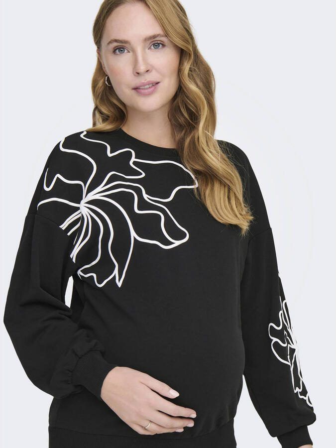 ONLY MATERNITY zwangerschaps sweater zwart - Foto 3