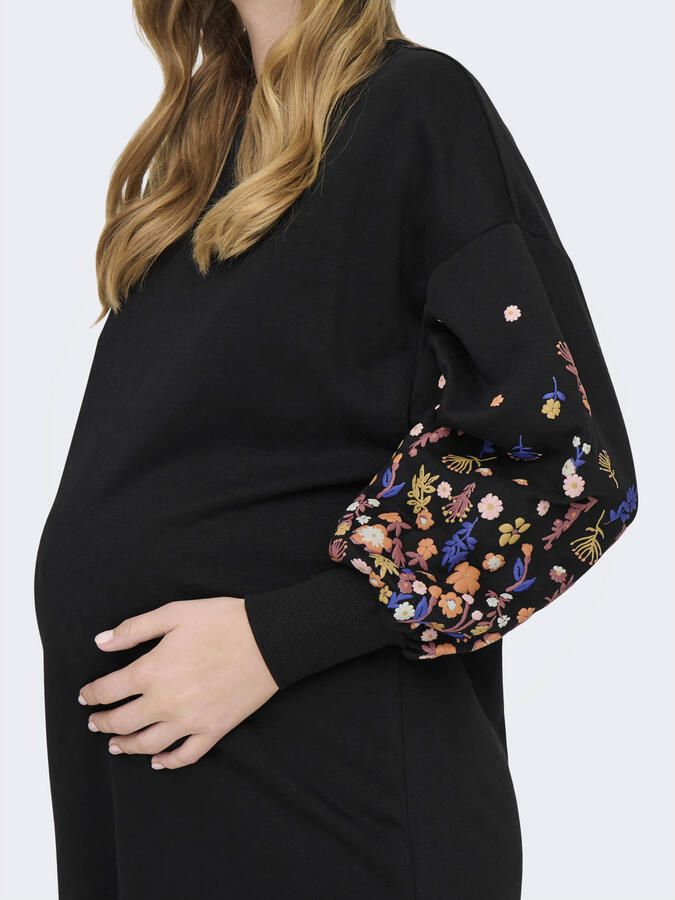 ONLY MATERNITY zwangerschaps sweatjurk zwart - Foto 3