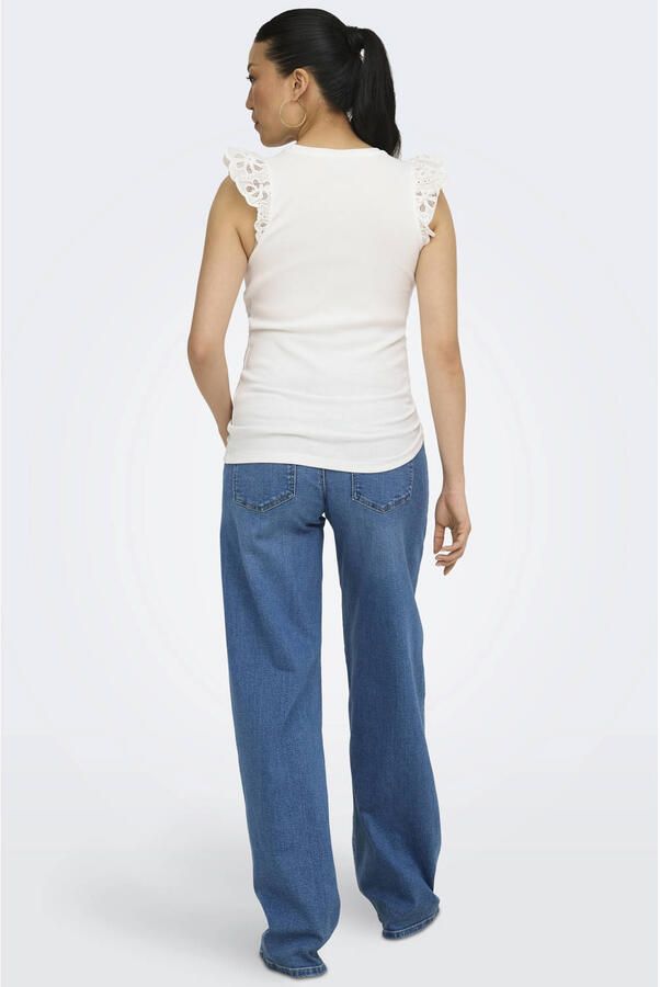 ONLY MATERNITY zwangerschaps T-shirt broderie ecru - Foto 2