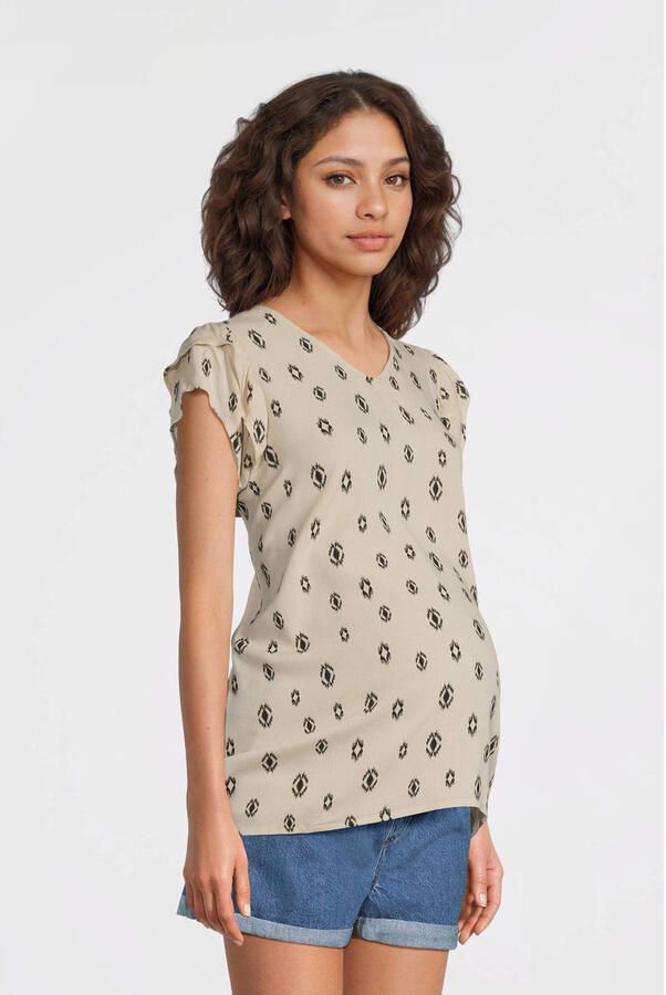 ONLY MATERNITY zwangerschaps T-shirt lichtgrijs - Foto 3