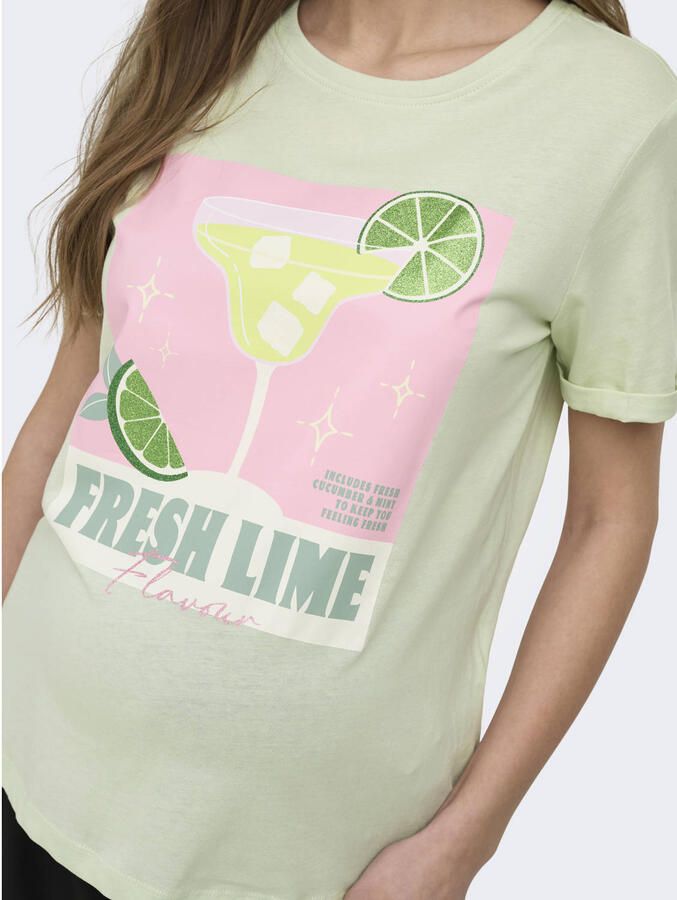 ONLY MATERNITY zwangerschaps T-shirt lichtgroen - Foto 2