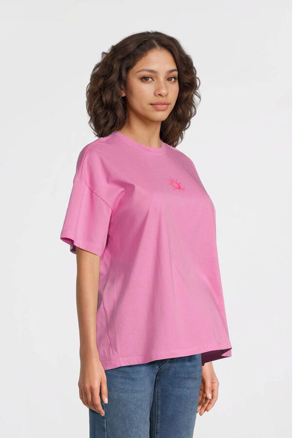 ONLY MATERNITY zwangerschaps T-shirt roze gebreid - Foto 5