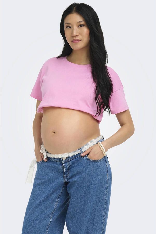 ONLY MATERNITY zwangerschaps T-shirt roze - Foto 3