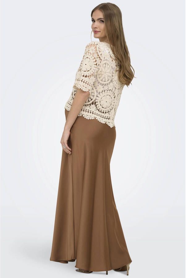 ONLY MATERNITY zwangerschaps top gehaakt ecru - Foto 3