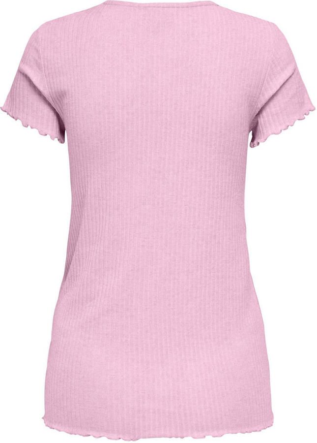 ONLY MATERNITY zwangerschaps top rib gebreid lichtroze - Foto 2
