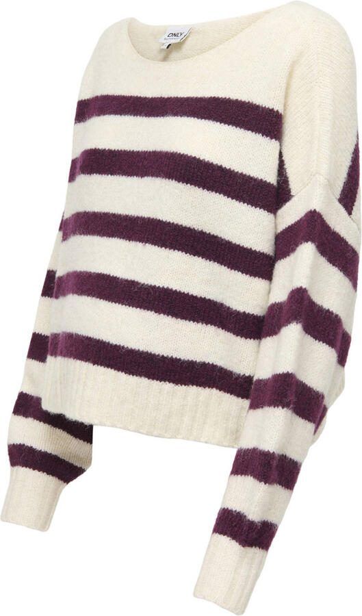ONLY MATERNITY zwangerschaps trui gebreid ecru bruin