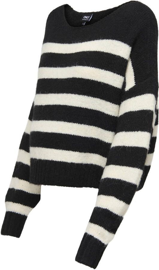 ONLY MATERNITY zwangerschaps trui gebreid zwart wit