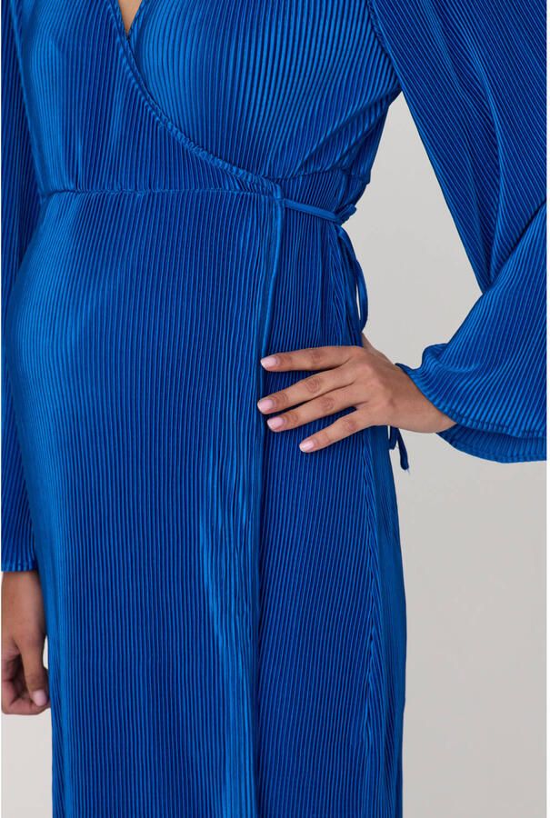 ONLY MATERNITY zwangerschapsjurk OLMCLAUDIA hardblauw Dames Polyester V-hals XXL