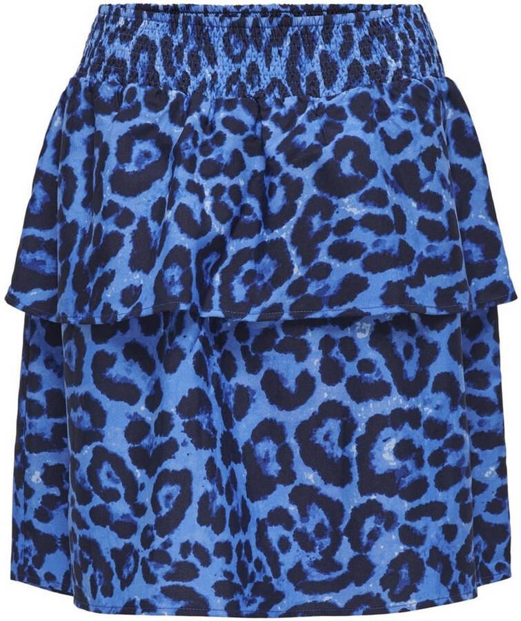 ONLY MATERNITY zwangerschapsrok OLMLEOLI met all over print blauw zwart Dames Polyester XXL