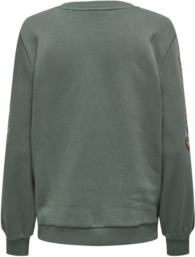 ONLY MATERNITY zwangerschapssweater OLMCONNY groen Trui Dames Katoen Ronde hals maat XXL