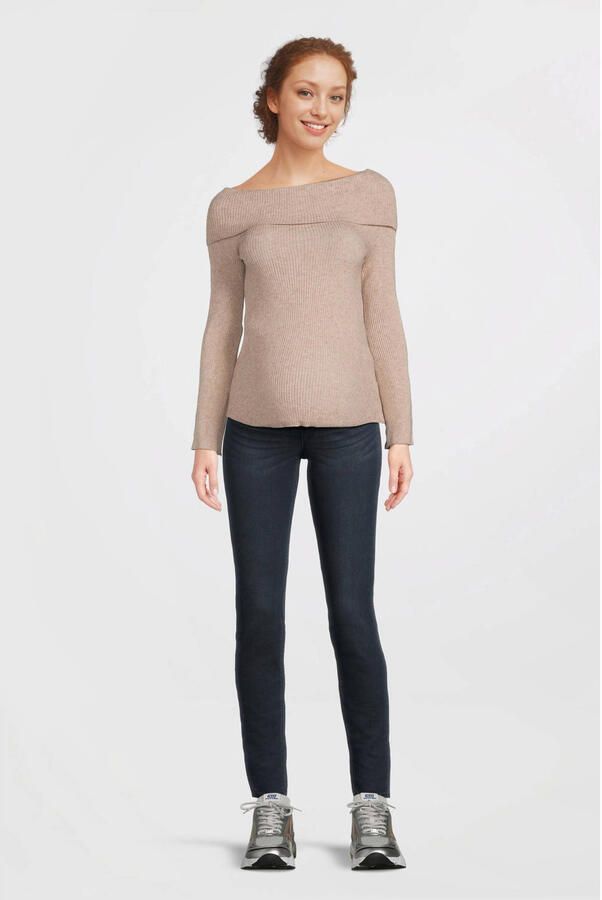 ONLY MATERNITY pullover lichtbruin Trui Dames Viscose Off shoulder Effen XXL - Foto 2