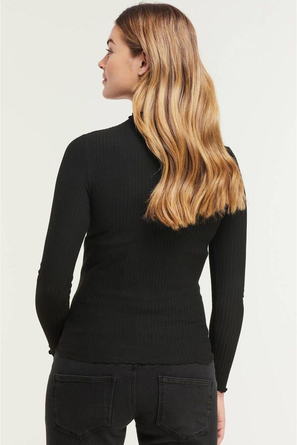 ONLY MATERNITY zwangerschapstop OLMEMMA L S HIGH NECK TOP JRS met all over print zwart Dames Polyester Opstaande kraag XXL - Foto 2