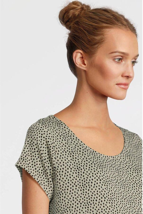 ONLY MATERNITY zwangerschapstop OLMPAULINE met stippen ecru zwart Dames Polyester Ronde hals XXL - Foto 3