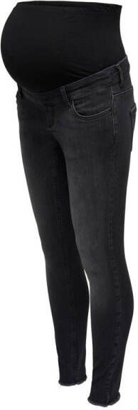 ONLY MATERNITY skinny zwangerschaps jegging OLMBLUSH washed black Jeans Zwart Dames Stretchdenim XL-32