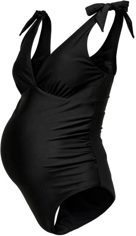 ONLY MATERNITY zwangerschapsbadpak OLMCLARA zwart Dames Polyester S