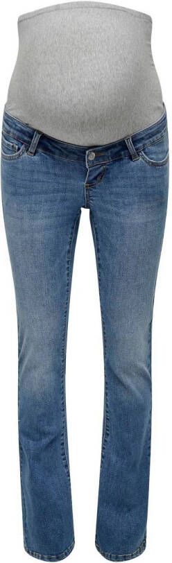 ONLY MATERNITY zwangerschaps flared jeans OLMROSE medium blue denim Blauw Dames Stretchdenim XL-32
