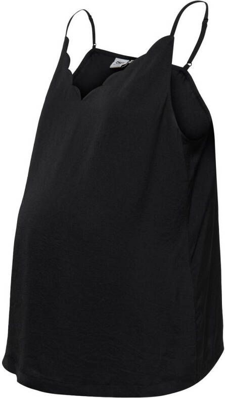 ONLY MATERNITY zwangerschapsspaghettitop OLMDEBBIE van polyester zwart XXXL