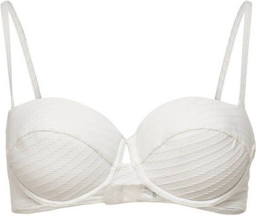 ONLY niet-voorgevormde strapless beugel bikinitop ONLKAJA wit