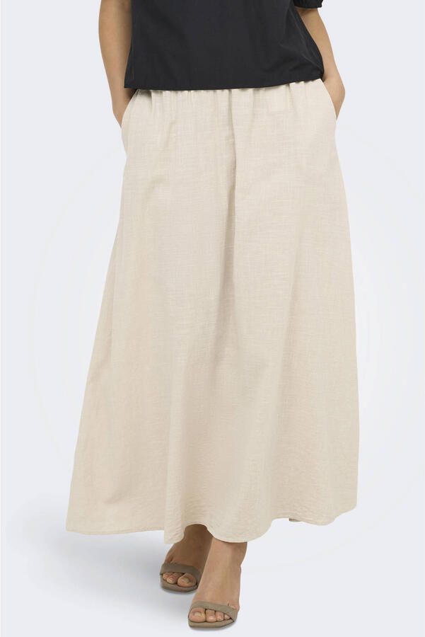 ONLY A-lijn rok beige