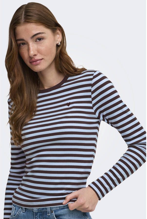Only Regular fit shirt met lange mouwen van katoenmix model 'VAL' - Foto 2