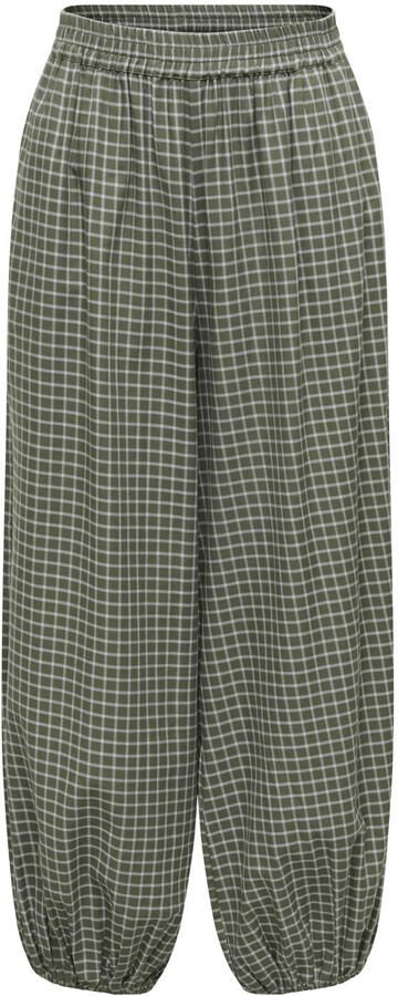 ONLY ballon geruite broek groen
