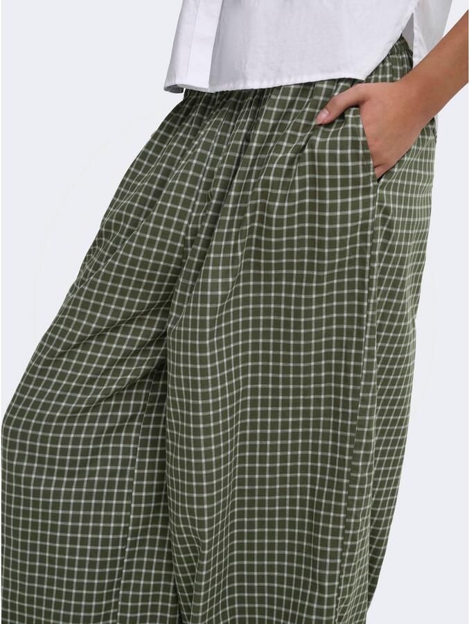 ONLY ballon geruite broek groen - Foto 2