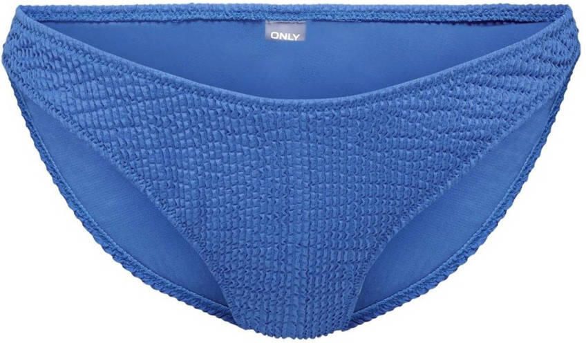 ONLY bikinibroekje ONLTROPEZ met textuur blauw