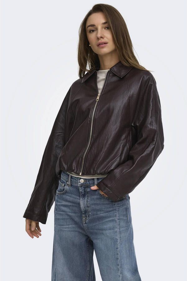 Only Blazer 15385182 MASJA-FAUX LEATHER CHOCOLATE - Foto 1