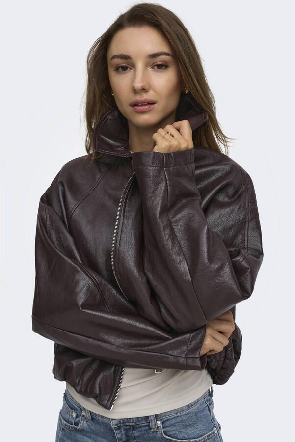Only Blazer 15385182 MASJA-FAUX LEATHER CHOCOLATE - Foto 3