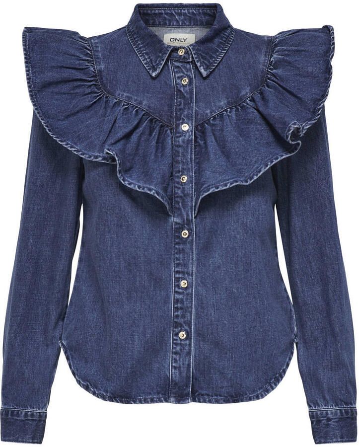 Only Overhemd ONLINDIGO LIFE LS FRILL DB DNM QYT 15297988